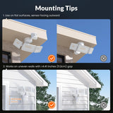 NEW IN BOX Retails $60, LEPOWER LED Security Lights Motion Sensor Light Outdoor, 38W 6000LM Light, IP65 Waterproof, 3 Head Detected Flood for Garage, Yard, Porch (White)