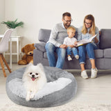NEW Retails $45, MICOOYO Cozy Cave Dog Bed, Burrowing Dog Beds with Blanket Attached, Snug BeanBag Style Hooded Pet Cuddler Bed for Dogs and Cats, Small, Grey