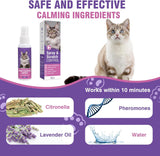 NEW Cat Calming Spray Cat Pheromone Spray Helps Quickly Relieve Stress Reduces Scratching Furniture Peeing Helps Relieve Scratching Marking Anxiety Supports Relief for at Travel Vet Visits, Fireworks 60ml