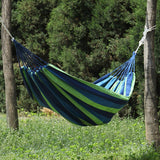 NEW Canvas Hammock 108" Long X 59" Wide 2 Person Hammock 440 pounds Maximum Weight Applicable Scenes in Courtyard Autumn, Indoor Hanging Chairs, Beach Leisure (Blue-Green)