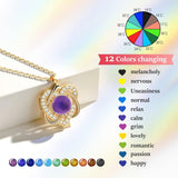 NEW WHOLEV Preserved Rose with Necklace Changing Color Temperature Sense, Romantic Mother‘s Day Rose Gift Never Withered Eternal Rose Flower for Wedding Anniversary Unisex Best Valentine Gifts