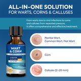 NEW Sealed, Fast-Acting Wart Corn Remover: Salicylic Acid Treatment for Feet Toe - Maximum Strength Liquid for Plantar Wart Corn Removal Men and Women, BB: 04/28
