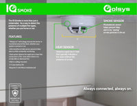 NEW Qolsys QS5110-840 IQ Wireless Smoke and Heat Detector, Retails $75