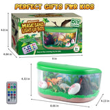 NEW Dinosaur Terrarium Kit for Kids - DIY Light Up Terrarium Kit for Kids with Remote - Dinosaur Toys Crafts for Kids - Fun Gift