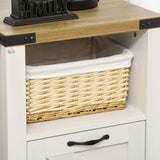 NEW Retails $125, HOMCOM Farmhouse End Table Side Table Nightstand, White