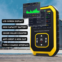 NEW FNIRSI Geiger Counter Nuclear Radiation Detector - Radiation Dosimeter with LCD Display, Portable Handheld Beta Gamma X-ray Rechargeable Radiation Monitor Meter, 5 Dosage Units Switched,0.0μSv-500mSv, Retails $85