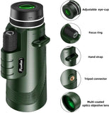 NEW 40X60 Monocular Telescope High Power Monocular for Adults with Phone Adapter & Tripod & Hand Strap Low Night Vision Monocular Equipped with BAK4 Prism for Bird Watching Camping Travelling Concert, Retails $119+