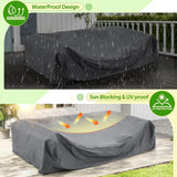 NEW Retails $60, U-MAX Patio Furniture Set Cover, Outdoor Patio Table and Chair Set Covers for Backyard, Waterproof & Large Rectangle Patio Table Cover, 72" L X 48" W X 30" H