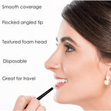 NEW 100Pcs Disposable Lip Brushes, Lip Brushes cotton swab Wands, Lipstick Applicator, Lint Free Makeup Applicators (Black)