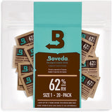 NEW Boveda 62% Humidor Packets - 2 Way Humidity Control Packs- Size 1 - 20 Count Resealable Bag - Cigar Humidor Accessories - Bulk Humidity Packs - Relative Humidity Packs - Humidor Packet