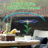 NEW Fly Fan for Tables, Flowerpot Quads Design, Indoor&Outdoor Use, Hanging or Tabletop Placement, Food Fans for Camping, Picnic, USB&Battery Powered (4 Packs）