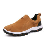 NEW Retails $45, Mens Hiking Shoes Laceless Suede Breathable Slip Resistant Boots Lightweight Sneakers for Outdoor Activity Hiking Walking, Men's Sz 12