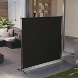 NEW Outsunny Single Indoor/Outdoor Privacy Screen, 5.9FT Tall Room Divider with UV30+ Protection, Freestanding Privacy Panel Partition with Stable Base for Indoor Outdoor Use, Black