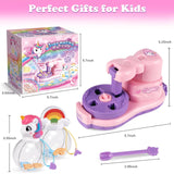 NEW Soap Making Kit for Kids Unicorn & Rainbow Toys - Fun Christmas Birthday Easter Gifts for Girls Ages 3 4 5 6 7 Year Old - Arts and Crafts DIY Soap Maker Includes 2 Soap Flakes, 2 Portable Storage Bottles