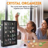 NEW 36 Grid Collector Display Case with adjustable storage space - PU Leather! Great for Crystals, rocks or other small collectibles