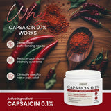 NEW Sealed Capsaicin Pain Relief Cream – Topical Arthritis & Muscle Pain Relief for Joint, Nerve & Back Pain – Medicated Pain Cream with Capsaicin 0.1% – Arnica, Aloe & Chamomile, 4.23 Fl Oz, BB: 01/29
