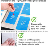 NEW Carrying Case Binder for Pokemon Card, Holds Up to 400 Trading Cards with 50 Premium Sleeves 4-Pocket Pages