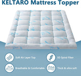 NEW Retails $129, Mattress Topper Twin College Dorm,Viscose Made from Bamboo Extra Thick Mattress Pad 8-21" Deep Pocket Soft Down Alternative Fill Mattress Protector Pillow Top Mattress Cover (39x75 Inches)
