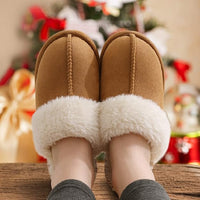 NEW Litfun Women's Fuzzy Memory Foam Slippers Fluffy Winter House Shoes Indoor and Outdoor, Chestnut, Sz 38-39 (7/7.5)