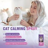 NEW Cat Calming Spray Cat Pheromone Spray Helps Quickly Relieve Stress Reduces Scratching Furniture Peeing Helps Relieve Scratching Marking Anxiety Supports Relief for at Travel Vet Visits, Fireworks 60ml