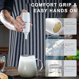 NEW Milk Frother Handheld Frother for Coffee, Battery Operated Coffee Frother with Stainless Steel Stand, Electric Drink Mixer for Coffee, Lattes, Cappuccinno, Matcha and Hot Chocolate, GREEN COLOUR(MA002)