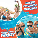 NEW THE ULTIMATE POOL BALL - You fill this ball with water to play underwater games - Dribble from the bottom of the pool and run underwater for endless summer fun (Yellow/Cyan), 9-inch