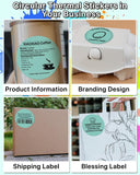 Retails $28+ NEW 3 Inch Round Thermal Label Stickers, Self-Adhesive Circle Direct Thermal Labels, Multi-Purpose Blank Sticker Labels for DIY Design, Roll of 500 Labels, Green/Teal