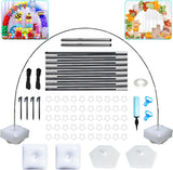 NEW Balloon Arch Stand Kit, 10FT Wide & 9FT Height Adjustable Balloon Garland Stand with Water Base for Wedding Birthday Baby Shower Graduation Party Supplies Halloween Decoration, NO pump