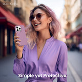 NEW ORNARTO Compatible with iPhone 15 Pro Max Case, Slim Liquid Silicone 3 Layers Full Covered Soft Gel Rubber Phone Case Protective Cover with Microfiber Lining 6.7 inch-Lilac Purple