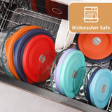 NEW Replacement Lids for Pyrex 7200-PC 2 Cup, Silicone Round Storage Cover Lid for Anchor Hocking Glass Bowl 4 Pack with Date Mark