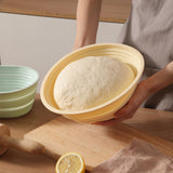 NEW Bread Proofing Basket, Silicone Sourdough Bread Baking Supplies, 9" Sourdough Starter Kit Includes Essential Tools, Easy to Clean and Use (Beige)