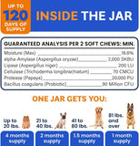 NEW Sealed, Probiotics for Dogs - Gas, Diarrhea, Allergy, Constipation, Upset Stomach Relief, w/Digestive Enzymes + Prebiotics - Chewable Supplement - Improve Digestion, Immunity - Dog Probiotics Chews - 120Ct, BB: 12/28