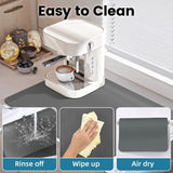 NEW PoYang 24"x16" Coffee Mat Large, Coffee Bar Accessories for Countertop, Absorbent Dish Drying Mat, Anti-Slip and Hide Stain Pad for Espresso Machine, Espresso Maker and Kitchen Counter, Gray