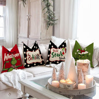 NEW HIMATAID Christmas Pillow Covers 20x20 Set of 4 for Grinch Christmas Pillows Christmas Decorations Xmas Farmhouse Decor Throw Pillow Covers for Porch Decor, Couch, Bed