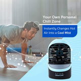 NEW Retails $50, Ultra Chill Deluxe Personal Cooler and Humidifier with Super Quiet 4 Speed Fan, Built In LED Light & Aroma Diffuser