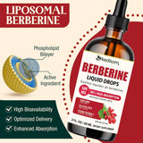 NEW Sealed Berberine Supplement Liquid Drops 60 ML, Berberine HCL drops, BB: 09/27