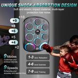 Shows Light use! Retails $130, 2026 Smart Music Boxing Machine with 8 Colorful LED Targets, Upgraded Electronic Punching Trainer Bluetooth Wall Mounted, 9 Modes 10 Speeds Reaction Training Equipment for Home Gym Adults Kids, Black
