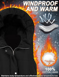 NEW Retails $80, Puffer Vest for Women Long Vest Hooded Sleeveless Vests Outerwear Down Jacket Quilted Full-Zip Winter Coat Outdoor (Black, X-Large, Fits like a Large)