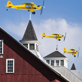 NEW Piper J3 Cub Airplane Weathervane, Handmade Airplane Float Plane Weathervane, Handmade Piper J3 Cub Airplane Float Plane Weathervane Whirlygig Windmill Gifts for Flight Lovers