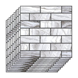 NEW 3 Dimension Grey Brick Water-Resistant Moistureproof Removable Self Adhesive Wallpaper Peel & Stick Wall Stickers for Living Room Bathroom Kitchen-Daerzy, Includes 20 Tiles