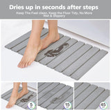 NEW Retails $46, Foldable Stone Bath Mat, Diatomaceous Earth Bath Mat, Non-Slip Super Absorbent Quick Drying Bath Stone Mat, Luxury Bath mat for Bathroom Kitchen Bathtub, 23.4 * 15.4" Gray