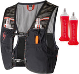 NEW Retails $69, Life-Sport Gear Torrent Hydration Vest 2.5 Liters Capacity– Ultralight & Breathable – Adjustable - 7 Pockets – Reflective - Included 2 Soft Flasks (16oz/450ml), Black/Red, Sz L