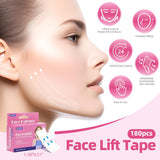 NEW OK TAPE Face Lift Patches, Anti Wrinkles Patches, Face Eye Neck Lift Tape, V Line Lifting Chin Strap, Face Toning Belts, High Elasticity, Firming and Tightening Skin (180 Pcs)