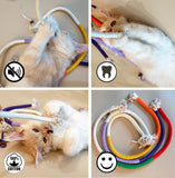 NEW Petelligent 2-Pack Bent Cat Rope Toy, Pet Chew Toys, Interactive Tease Toys for Cats and Kittens, Bite-Proof Playthings, Cotton Rope Kitten Toys for Dental Care and Stress Relief, Pet Supplies