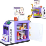 NEW Pretend Play for Toddlers Supermarket playset for Kids Kids Cash Register with Scanner, Play Food,Play Money for Kids.Kids Grocery Store playset-48PCS, Toy Cash Register for Kids Ages 4-8(Purple)