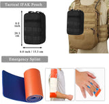 NEW Emergency Survival Kit, Tactical Military Trauma First Aid Kit, Molle EMT IFAK Pouch Outdoor Gear Tourniquet Bandage Bleeding Control Kit for Camping Hiking Hunting Travel Car Adventures (Black)