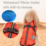 NEW 3 in 1 Winter Jacket for Dogs with Harness, Reflective Warm Dog Jacket for Large Dog (2XL, Camo)