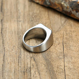 NEW Stainless Steel Resin Geometric Square Ring for Men Boys Party Wedding Jewelry Sz 12