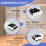 NEW Heavy Duty Furniture Appliances Rollers, Adjustable Furniture Moving Roller Wheels with Brake, 660 lbs Total Load, Mobile Washing Machine Base for Refrigerators, Sofa, Dryer, Washing Machines