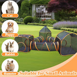 NEW Retails $165+, Fairy Baby 6 in 1 Indoor/Outdoor Cat Enclosure, Cat Tunnel for Outside Small Animals, Dog Tent DIY Play House Foldable Playpen Enclosures for Rabbits, Cats, small pets